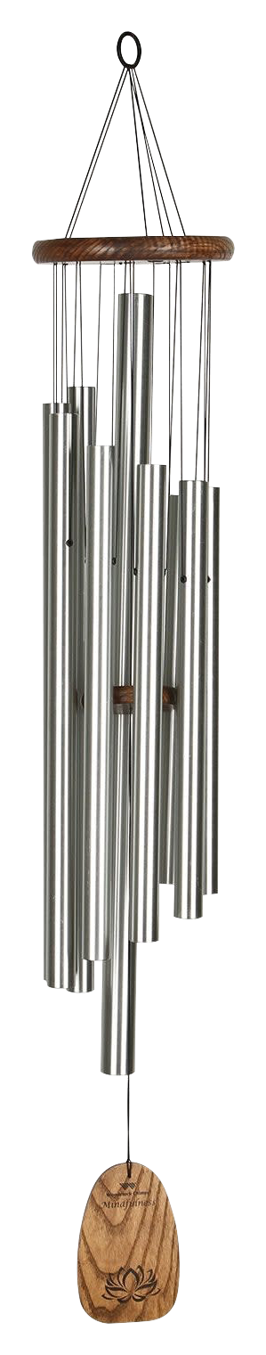 Woodstock Chimes Mindfulness Klangspiel – Handgestimmt, 111,8 Cm Lang, Aus Eschenholz & Aluminium, Für Garten & Balkon